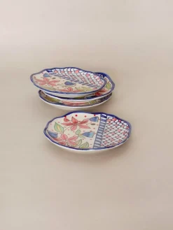 Aiden Handpainted Dessert Plates - Set Of 4