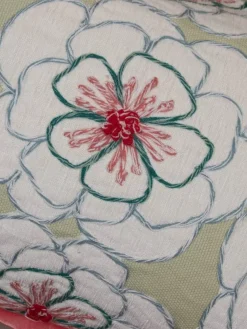 Alice Hand Embroidered Cushion Cover- Mint Green