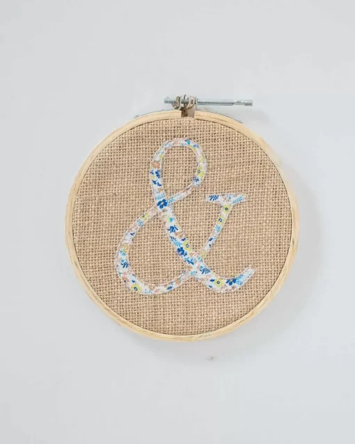 Alphabet Embroidery Hoop Wall Hanging
