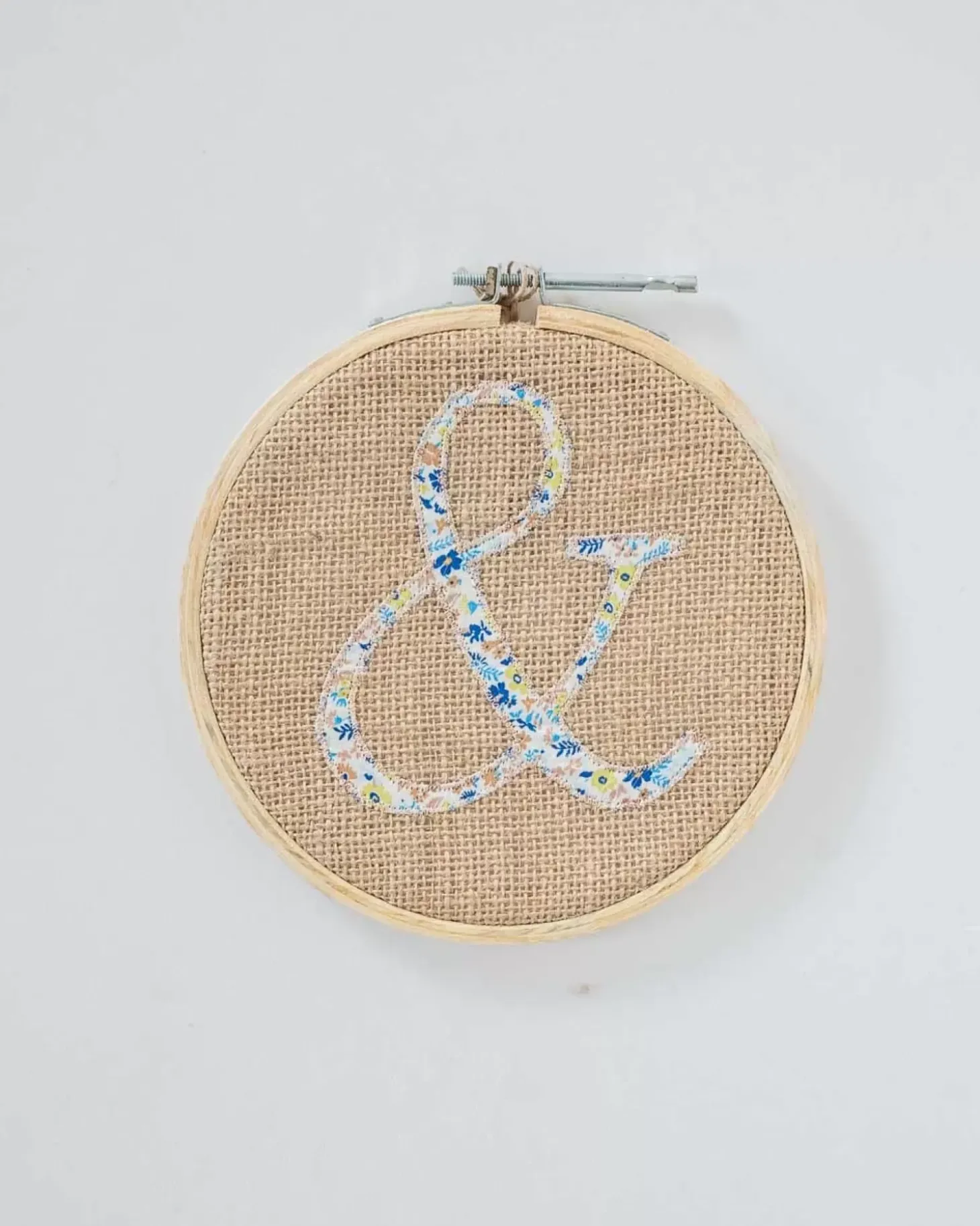 Alphabet Embroidery Hoop Wall Hanging