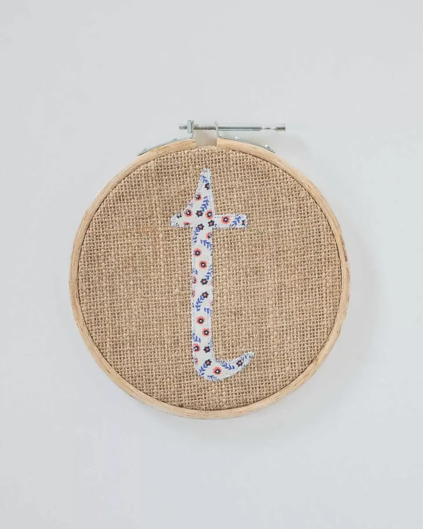 Alphabet Embroidery Hoop Wall Hanging