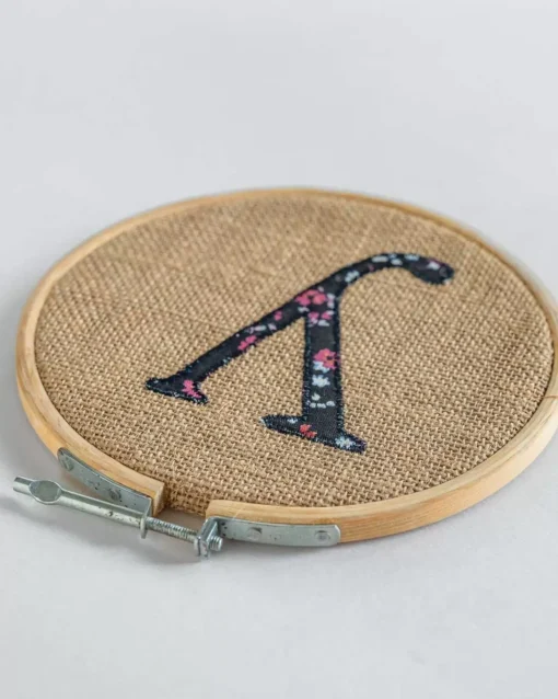 Alphabet Embroidery Hoop Wall Hanging