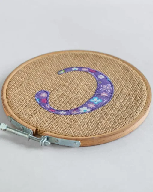 Alphabet Embroidery Hoop Wall Hanging