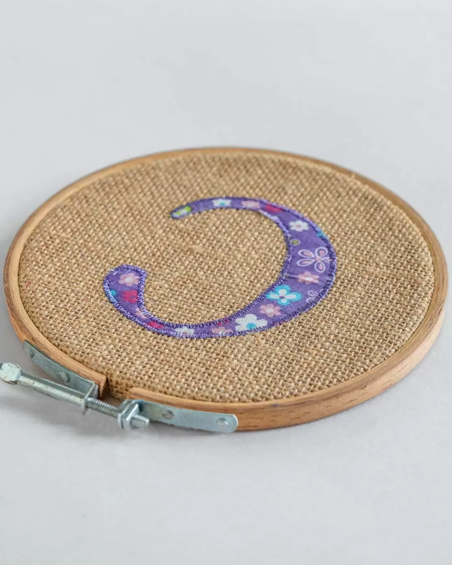 Alphabet Embroidery Hoop Wall Hanging