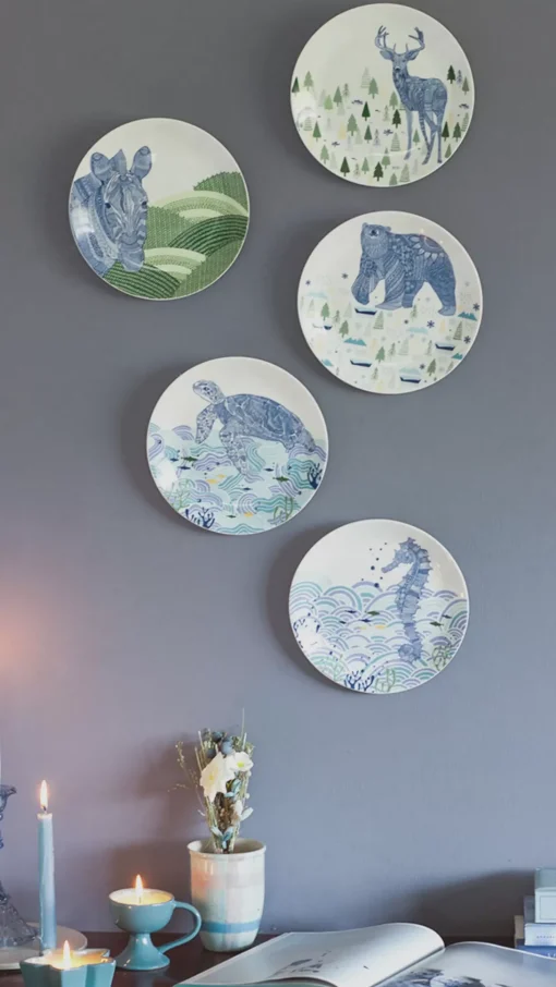 Animal Illustrative Series Wall Plate - Sea Horse