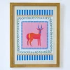 Antlers With Wooden Framing