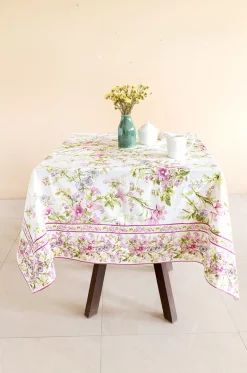 April Cornell Graceful Garden Ecru`Breakfast Cloth - 4 Seater