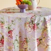 April Cornell Hydrangea Amethyst Antique 70" Round Cloth-6 Seater