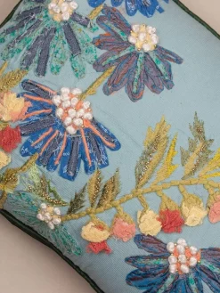 Aster Embroidered Cushion Cover