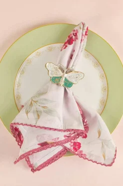 Batty The Butterfly Napkin Ring Set Of 6