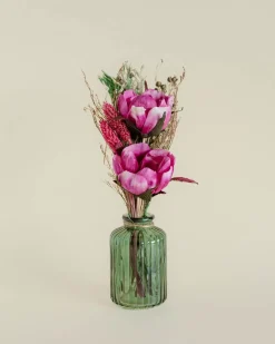 Blooms - Dried Flowers Bouquet In Glass Vase