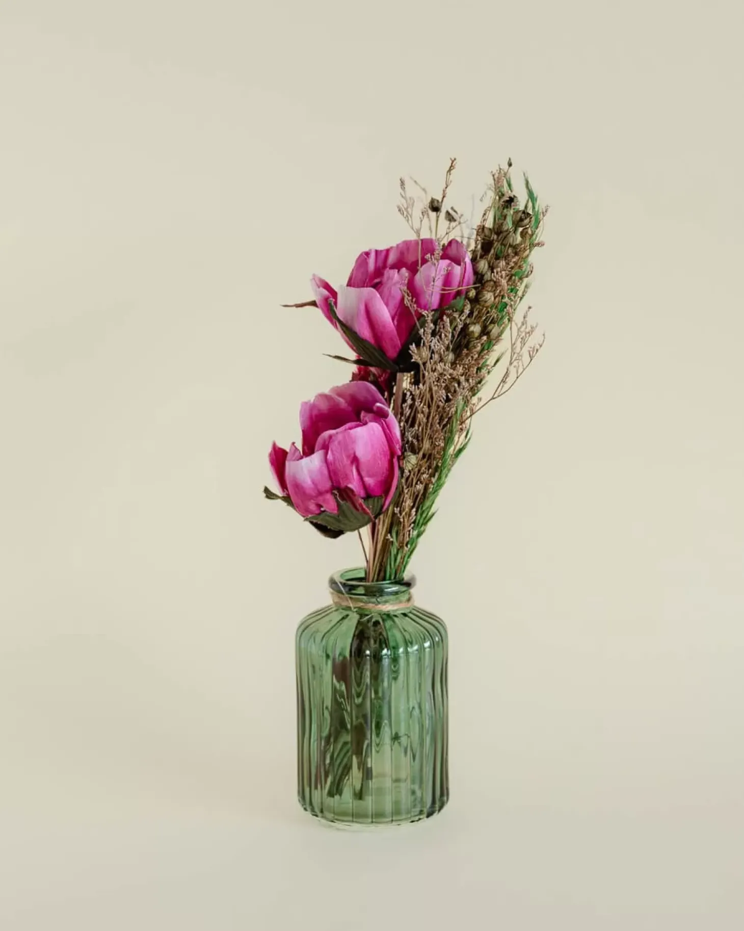Blooms - Dried Flowers Bouquet In Glass Vase