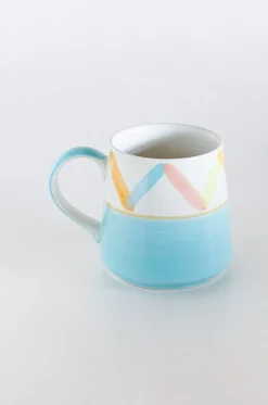 Blue - Aqua Waves Handpainted Ceramic Mug