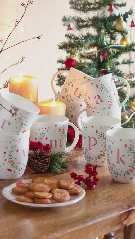 Butterfly Monogram Mug- A To Z