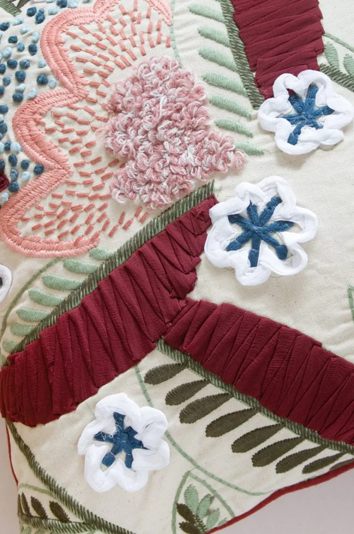 Cephir Embroidered Cushion Cover-18" X 18"