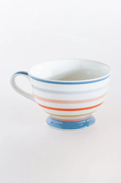 Checks & Stripes Handpainted Soup Bowls - Set Of 2