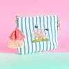 Cherry Blossom Dusk Embroidered Pouch