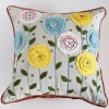 Chrysanthemum Embroidered Cushion Cover