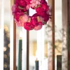 Dried Flowers Christmas Wreath - Plum