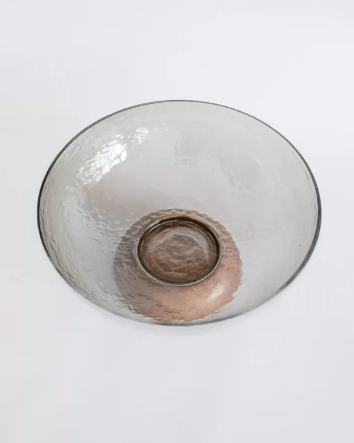 Fiesta Serving Glass Bowl With Wooden Base