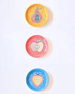 Fruit Salad Handpainted Wall Plates- Set Of 3