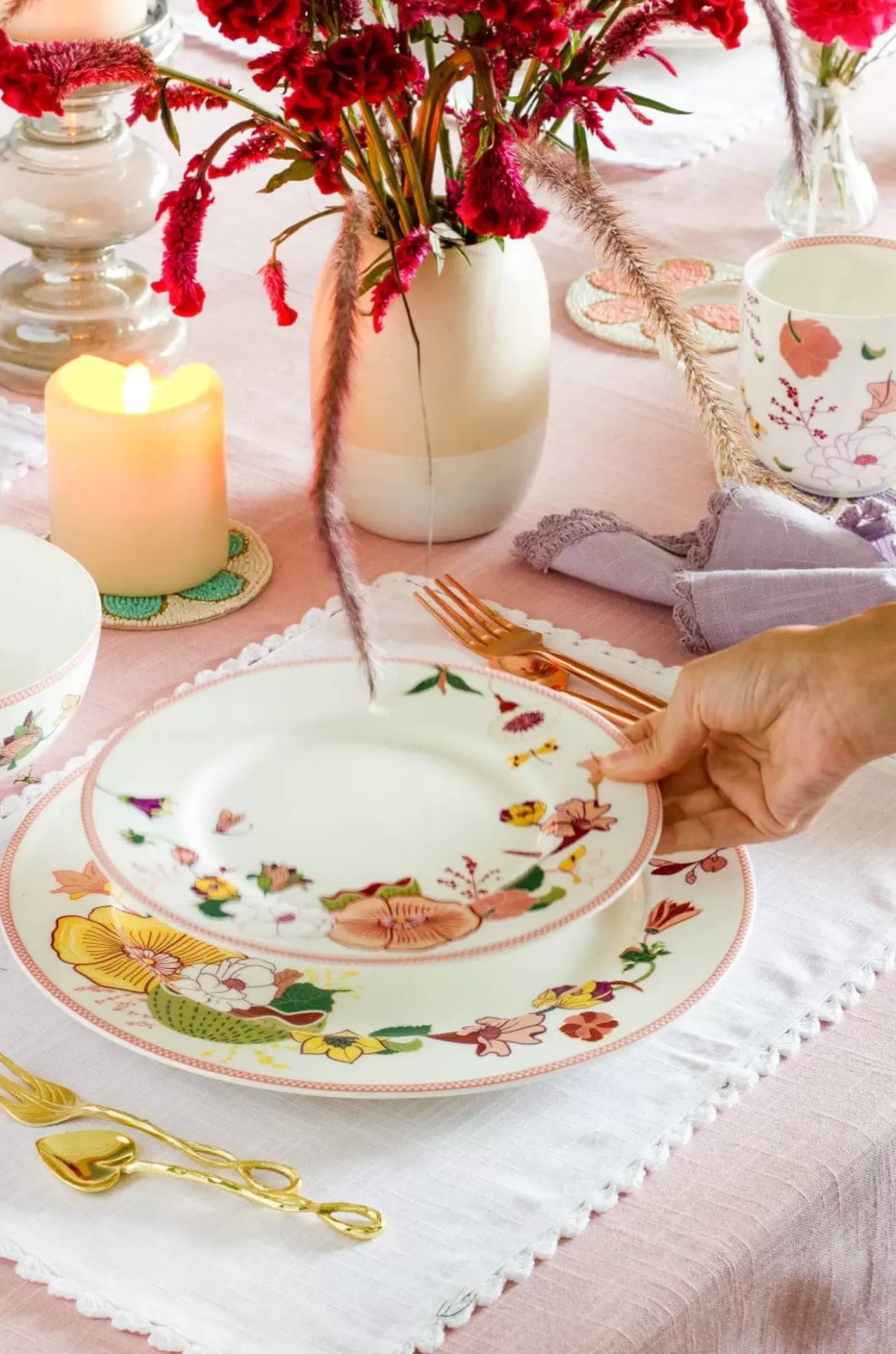 Garden Of Eden Fine China Ceramic Side Plates - Set Of 6