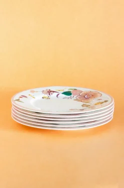 Garden Of Eden Fine China Ceramic Side Plates - Set Of 6