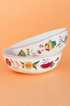 Garden Of Eden Fine China Ceramic Curry Bowl - Set Of 2