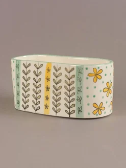 Green Garden Oval Planter