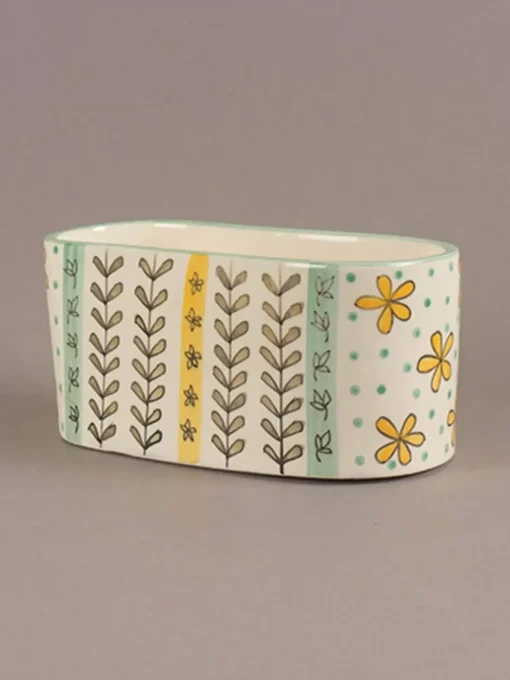 Green Garden Oval Planter