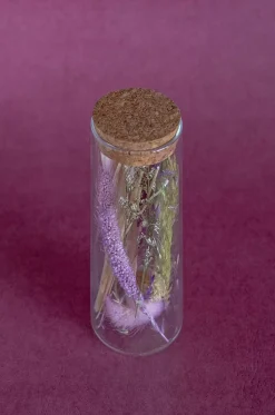 Lavenderia Natural Dried Flowers In Glass Tube With Cork Lid
