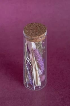 Lavenderia Natural Dried Flowers In Glass Tube With Cork Lid