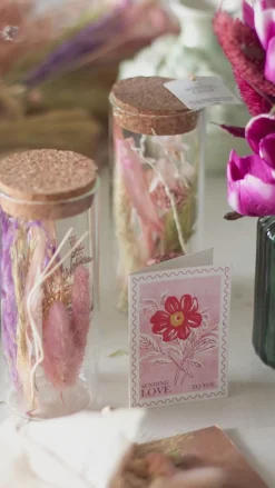 Lavenderia Natural Dried Flowers In Glass Tube With Cork Lid