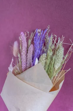 Lavenderia Natural Dried Flowers Bouquet - 30Cm