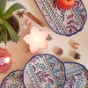 Magnolia Sky Handpainted Dessert Plates - Set Of 4