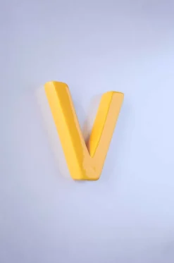 Mottled Mono Wall Hanging - Mustard A To Z