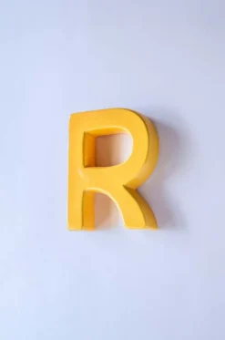 Mottled Mono Wall Hanging - Mustard A To Z