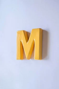 Mottled Mono Wall Hanging - Mustard A To Z