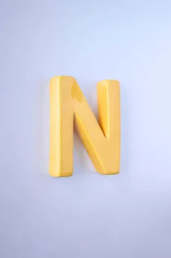 Mottled Mono Wall Hanging - Mustard A To Z