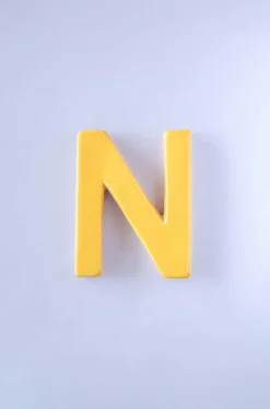 Mottled Mono Wall Hanging - Mustard A To Z