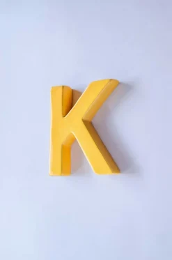 Mottled Mono Wall Hanging - Mustard A To Z