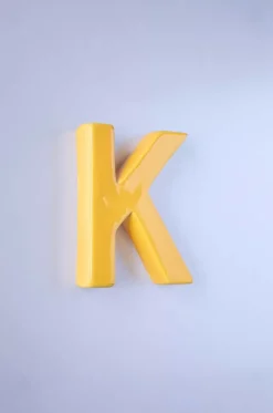 Mottled Mono Wall Hanging - Mustard A To Z