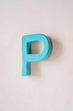 Mottled Mono Wall Hanging Teal A To Z