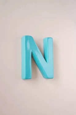 Mottled Mono Wall Hanging Teal A To Z