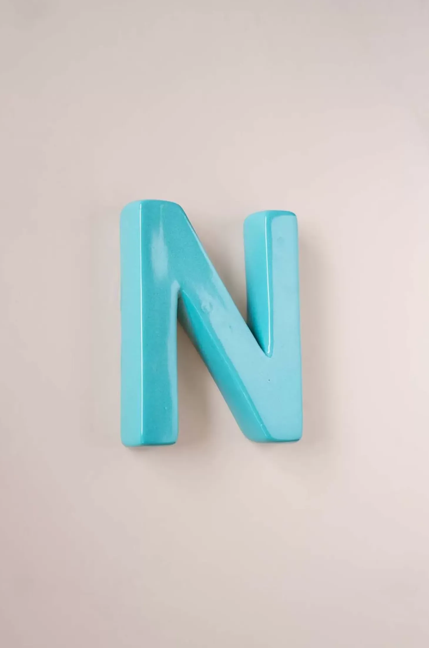 Mottled Mono Wall Hanging Teal A To Z