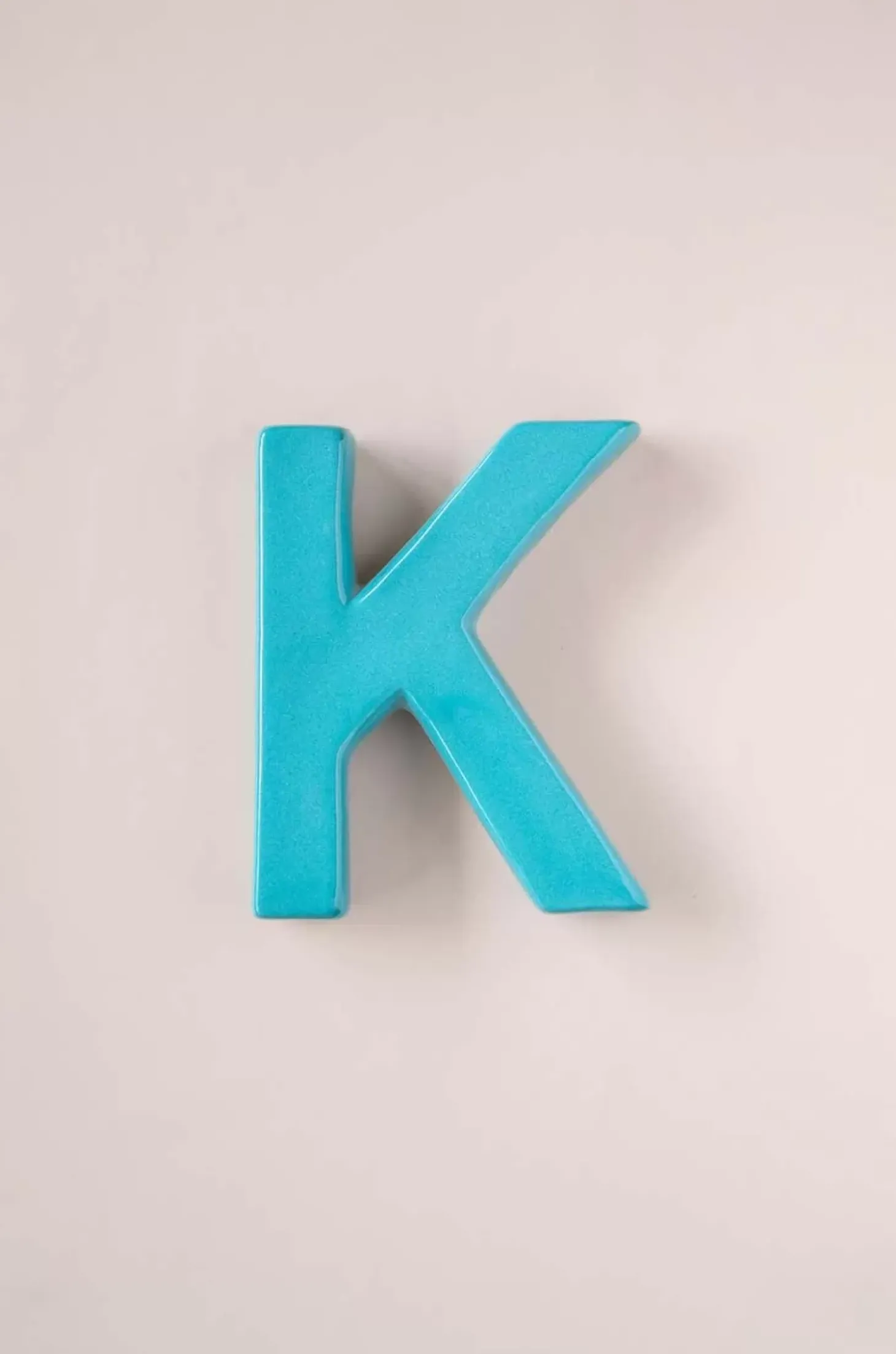 Mottled Mono Wall Hanging Teal A To Z
