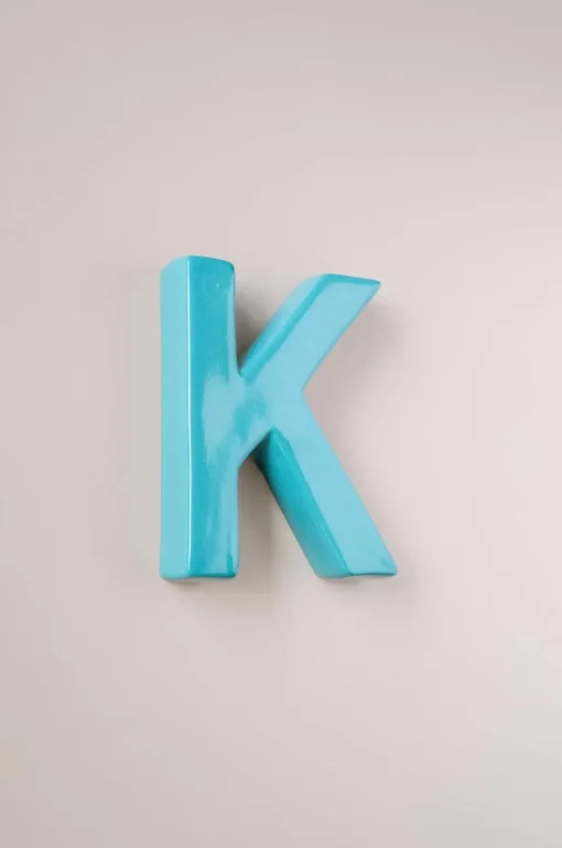 Mottled Mono Wall Hanging Teal A To Z