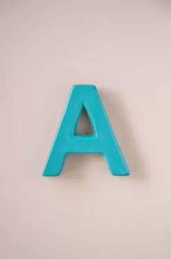 Mottled Mono Wall Hanging Teal A To Z
