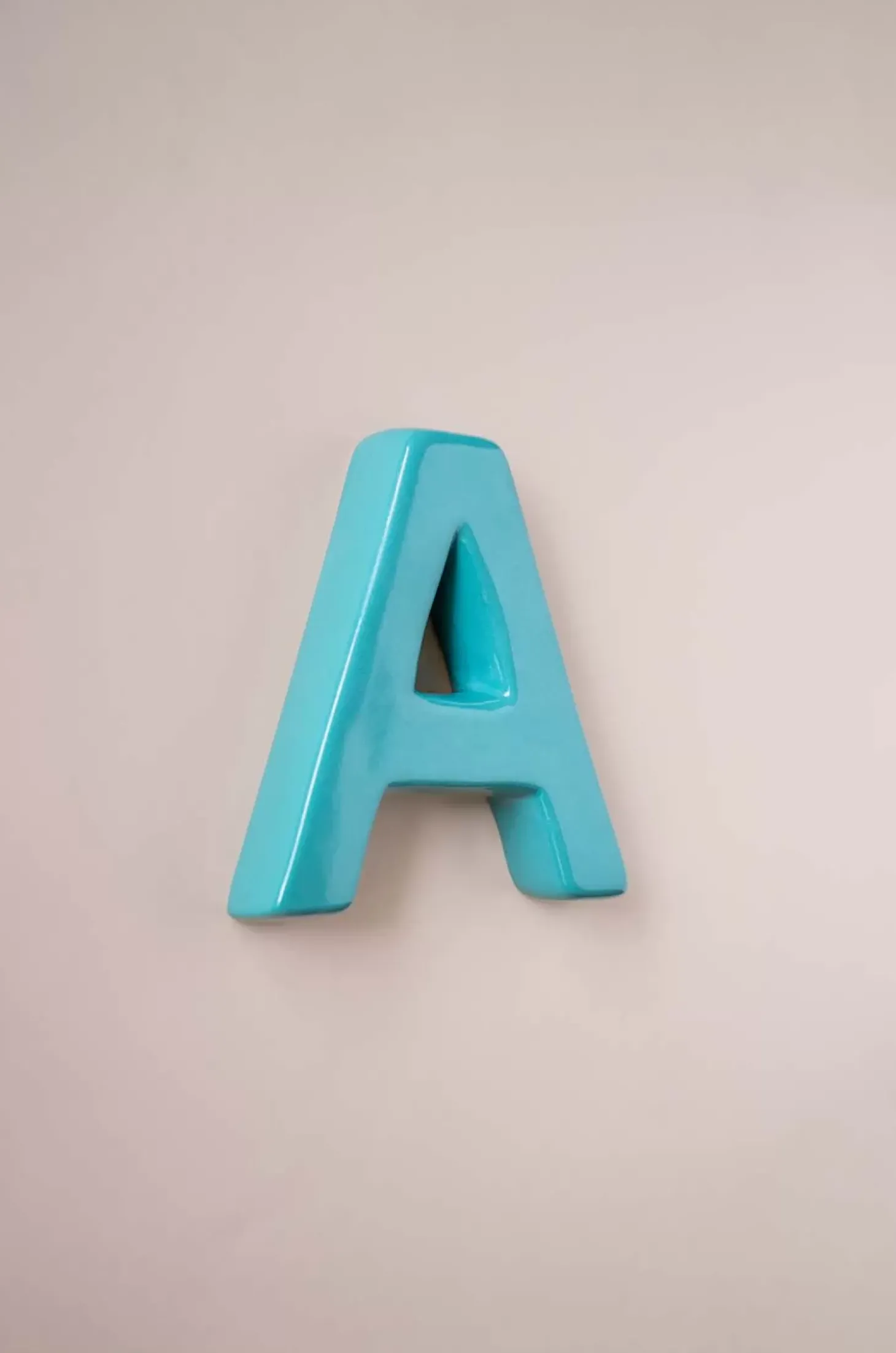 Mottled Mono Wall Hanging Teal A To Z