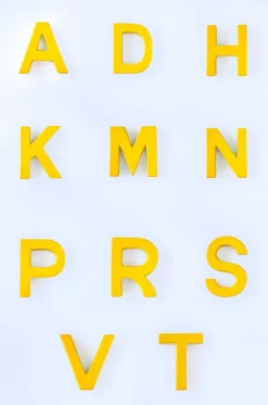 Mottled Mono Wall Hanging - Mustard A To Z